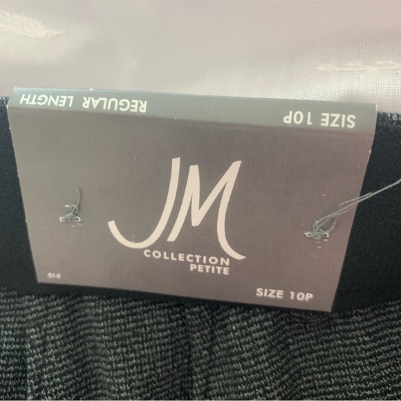 NWT Macys JM Collection Curvier Fit Magic Stretch Gray Heathered Flare Pants 10P - Picture 6 of 10